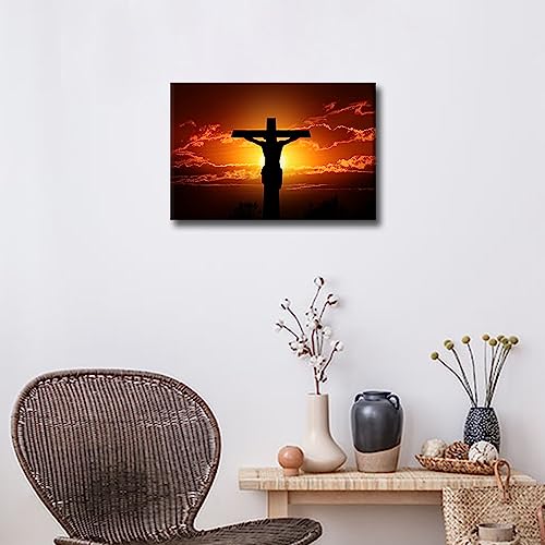 Pintura de Cristo Redentor al atardecer: un rinc[strong]ó[/strong]n de paz en tu dormitorio 2