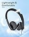 EMEET HS50 Wired Headset with Mic, On-Ear Computer Headphones with Noise Cancelling Microphone, USB-A/USB-C, Adjustable Design, in-line Control for Home Office Online Class Teams Zoom, All Day Comfort