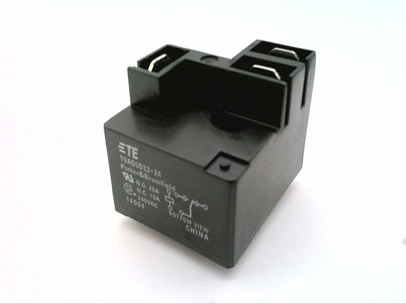 TE CONNECTIVITY T9AS5D22-24 240VAC, 28VDC, 30A; CONTACT CONFIGURATION:SPDT; COIL VOLTAGE:24VDC; CONTACT CURRENT:30A; PRODUCT RANGE:T9A SERIES; RELAY MOUNTING:THROUGH HOLE; COIL TYPE:NON LATCHING; CONT