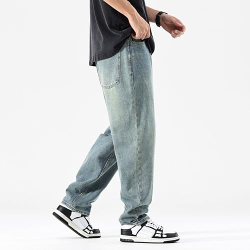 Jeans Pants Trousers Denim Spring and Autumn Men's Wide Leg High Street Loose Harun Dad4