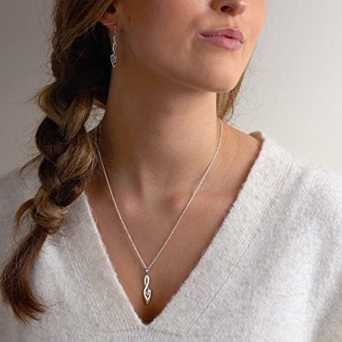 Heritage Sterling Silver Celtic Organic Twist Necklace of Length 45.7 cm