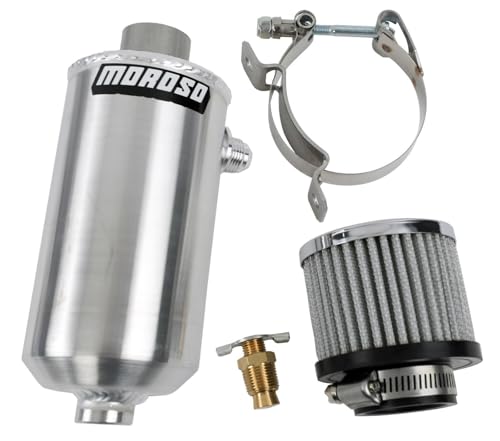 Moroso 85458 Aluminum Breather Tank Catch Can, #8AN Male Fitting