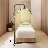 SCINTILLUX Half Moon LED Light for Lashes Tech Innovative Lamp with Stand Floor and tilt Function. Professional Lighting for Esthetician Beauty Salon Makeup Lash Eyelash Extensions and Tatoo Artists