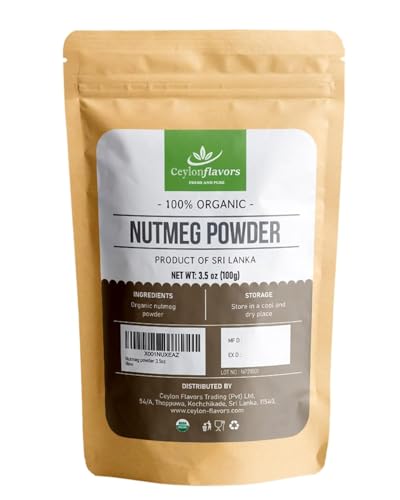 Ceylon Flavors® Nutmeg Powder (100g, 3.5oz)