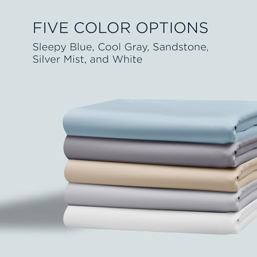 TEMPUR Luxe Egyptian Cotton Sheet Set Silver Mist - Queen by Tempur-Pedic - Image 3