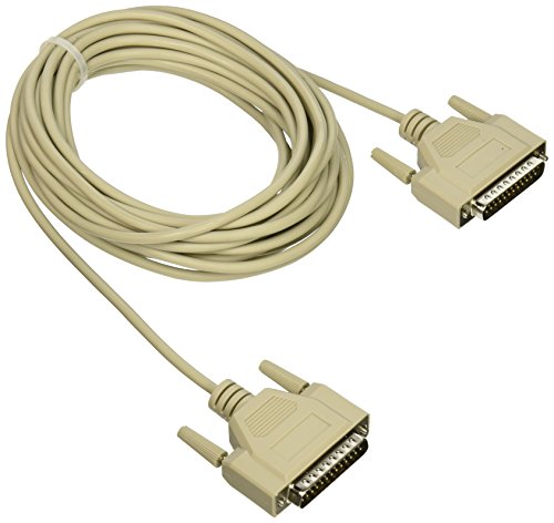 C2G 03043 DB25 M/M Serial RS232 Null Modem Cable, Beige (25 Feet, 7.62 Meters)