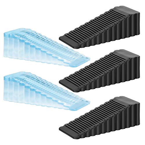 Fivtyily Rubber Door Stopper, 5 Pack Anti-Slip Door Stop Wedge Security Heavy Duty Door Stopper Works On All Floor Types and Carpet