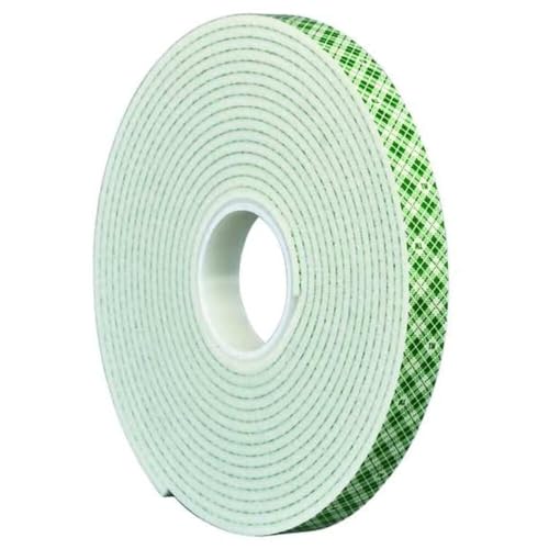 Image of 3M 4032 Natural Polyurethane Double Coated Foam Tape, 1.5 inch width x 5yd length (1 roll)