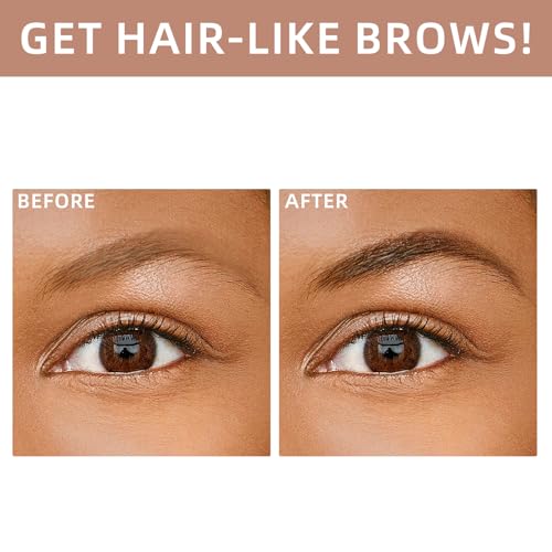 [Pacote com 2] Caneta de sobrancelha, lápis de sobrancelha microblading mágico para mulheres com pon