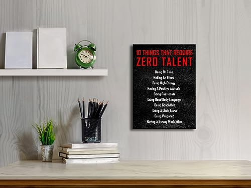 Pyradecor Motivational 10 Things that Require Zero Talent Office Positive Quotes Inspirational Poster Canvas Prints for Classroom Living Room Home Decorations by Pyradecor - Image 3