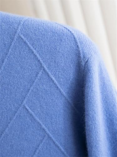 Men's Jacquards Sweaters V-Neck Pullover Wool Knitwear Casual Soft Tops Long Sleeve Jumpers3