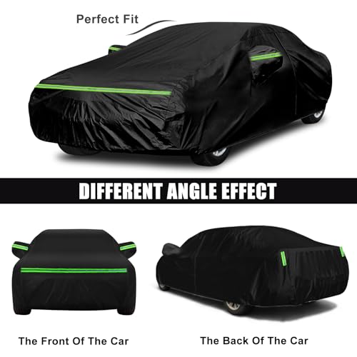Image of Waterproof Car Covers Replace for 1981-2002 Mercedes Benz SL-Class 380SL 500SL 560SL, 6 Layers All Weather Custom-fit Car Cover with Zipper Door for Snow Rain Dust Hail Protection
