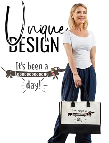 Bolso Tote de lona con cremallera y correa para mujer miniatura 2