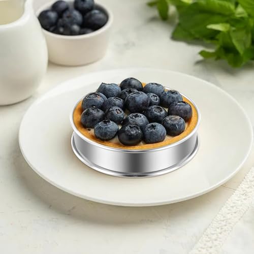 SENJEOK 30 Pack 4 Inch English Muffin Rings, Stainless Steel Crumpet Rings for Backing by SENJEOK - Used condition - Image 7