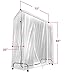 Sorbus Cover for Garment Rack - 6 Ft Transparent Clothes Rack Cover, Garment Coat Hanger Protector Dustproof Waterproof Clothing Storage Cover for Dresses, Suits, Coats, and more (Rack Not Included)