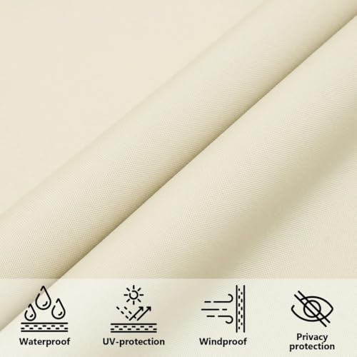 vidaXL Sonnensegel 3,6x3,6m Creme Garten Sonnenschutz Sonnendach Beschattung