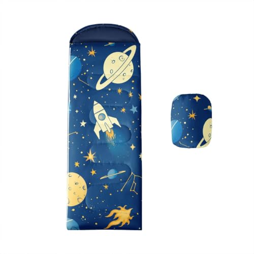 jejeloiu Bolsa de Dormir 3 Temporadas para Niños y Adultos, Impermeable, Ligera para Camping miniatura 1