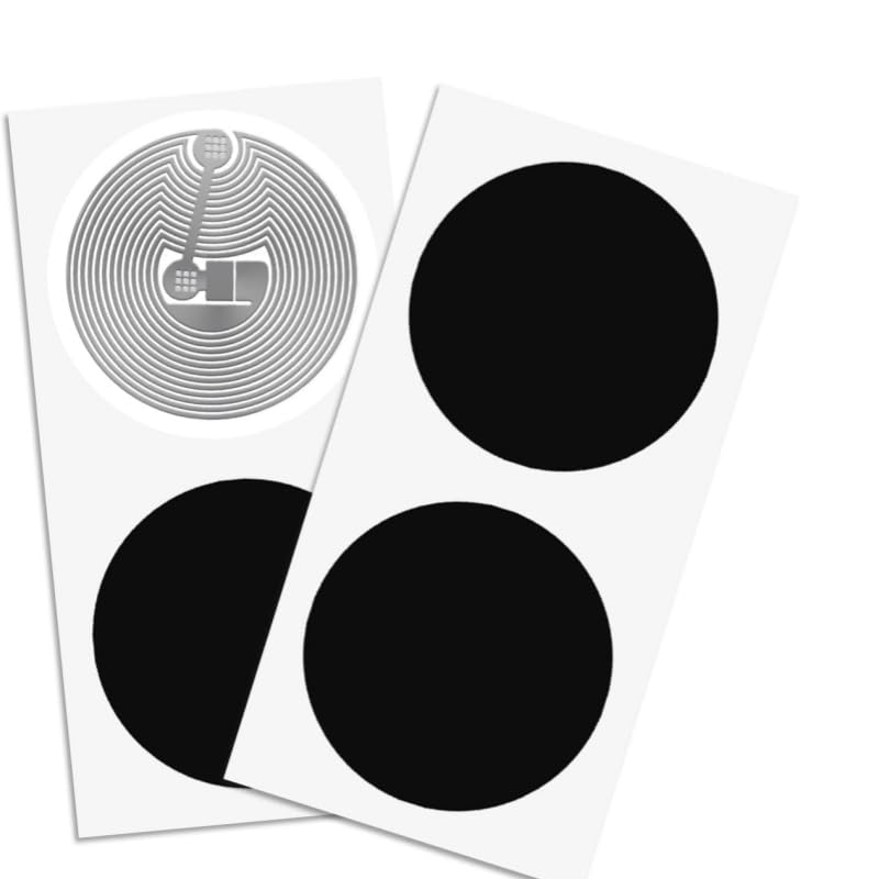 Cartes rondes NTAG215 RFID autocollantes 25 mm noires pour TagMo et Amiibo 100pcs