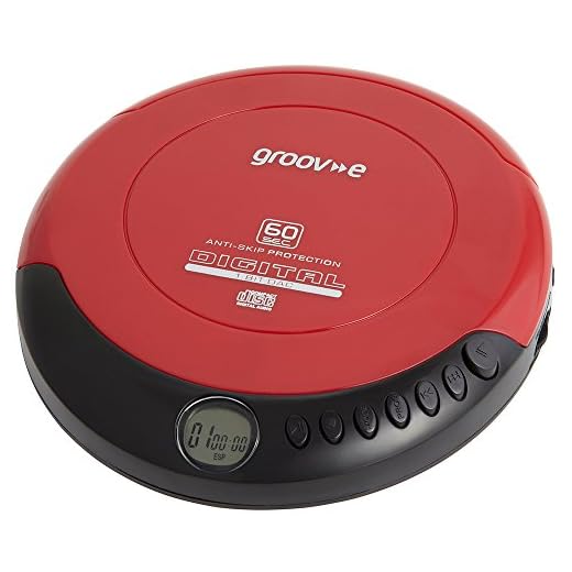 Groov-e GVPS110RD Retro Series Personal CD Player - Red