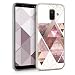 Produktbild kwmobile Samsung Galaxy A6 (2018) Hülle - Handyhülle für Samsung Galaxy A6 (2018) - Handy Case in Glory Dreieck Muster Design Rosa Rosegold Weiß