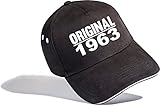 Geburtstagsgeschenk für Männer: Original 1963 - Cap zum 60. Geburtstag - Jahrgang 1963 - Kappe Geburtstag Papa Hut Baseball Cap Herren (One Size)