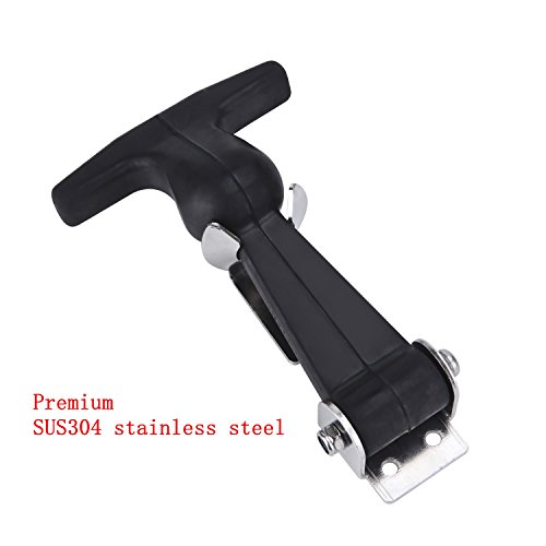 Creatyi 2 PCS 4.7'' Rubber Flexible Heavy Duty Premium SUS304 Stainless Steel T-Handle Draw Latches - Image 2