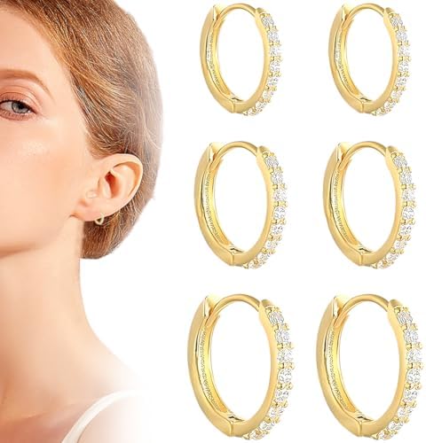 Boucles D'Oreilles Créoles Acier Inoxydable - Lot 3 Paires (8/10/12mm) - Homme/Femme