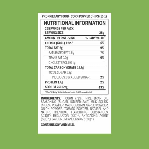 Image of BRB Corn Popped Chips | Cheese & Olive - Flavour | Not Fried. Not Baked | 30% Less Oil, No Palm Oil, Healthy Snack | 5 x (48g /51g) Combo Pack (weight may vary)