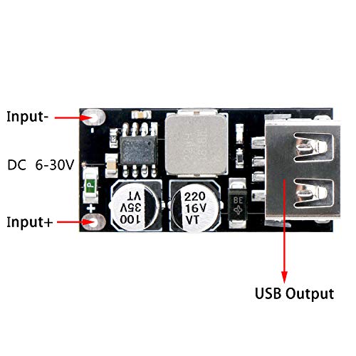 Usb Buck Converter, Drok 4Pcs Dc-Dc Step Down Module 6-32V 12V 24V To 5V Qc 3.0 Charging Module Power Supply Voltage Regulator Volt Transformer Board #TOP1