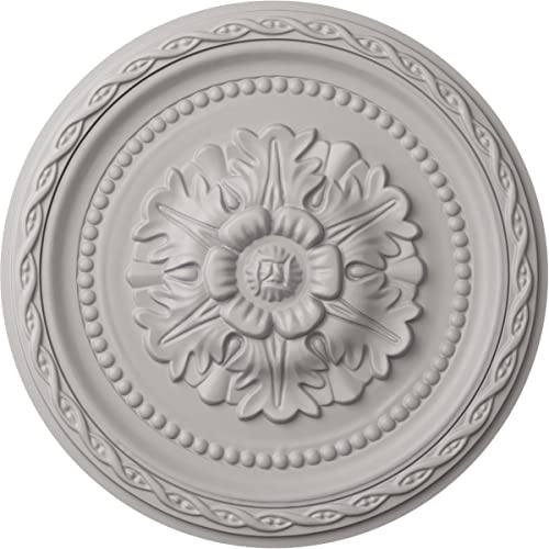 Ekena Millwork CM11PAUWF 11 1/2"OD X 1"P Palmetto Ceiling Medallion, Ultra Pure White by Ekena Millwork - Used condition - US$24.54