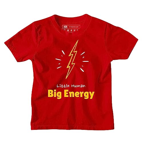 Image of Be Awara Round Neck Half Sleeves 100% Cotton Printed T-Shirt Kids, Comfortable Tshirts for Kids with Cool Prints, Everyday Casual Wear for Boys & Girls, Unisex