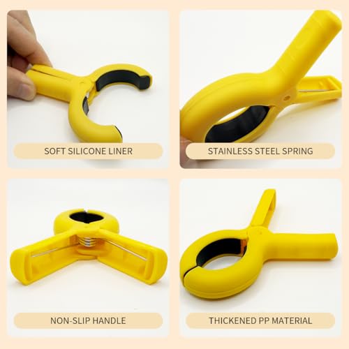12 Stück Große Strandtuch-Clips für Strandkörbe, Handtuchhalter für Strandkorb, Poolstuhl auf Kreuzfahrt, Jumbo-Größe, robuste Wäscheklammern, Strandkorb-Clips für Strandzubehör, Must-Haves, 4 Farben