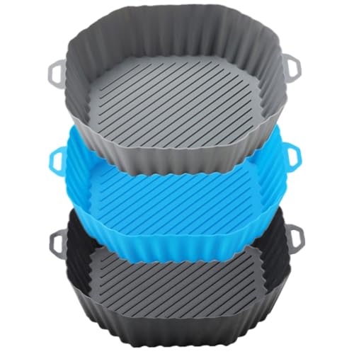 LIGIGWASH 3 Piezas Alfombrilla De Silicona Para Hornear. Bandeja Freidoras Reutilizable Horno De Freidora Nuestro Reemplazo Estante Para Freidora De Aire Largo Transatlántico Gel De Sílice