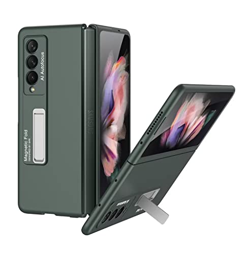 FTRONGRT Funda para Samsung Galaxy Z Fold 4 5G, Ultra-Delgado, Ligera, con Marco de Soporte, Protectora Caso de Duro Cover Case para Samsung Galaxy Z Fold 4 5G-Verde Oscuro Cover