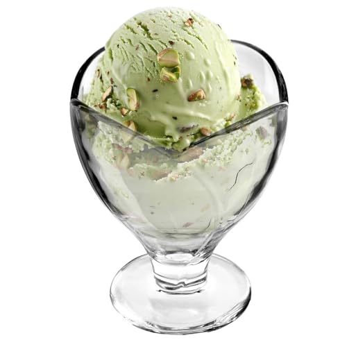 KADAX Bols à dessert en verre, pour crème glacée, desserts et fruits (1 pièce fleurie)