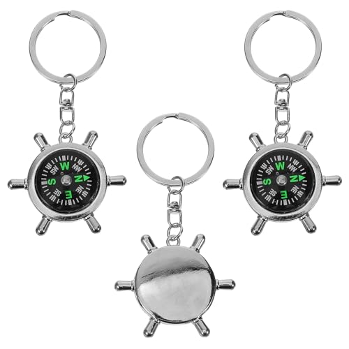 Brújula Rudder Beavorty 3 pcs con llavero metálico pequeño