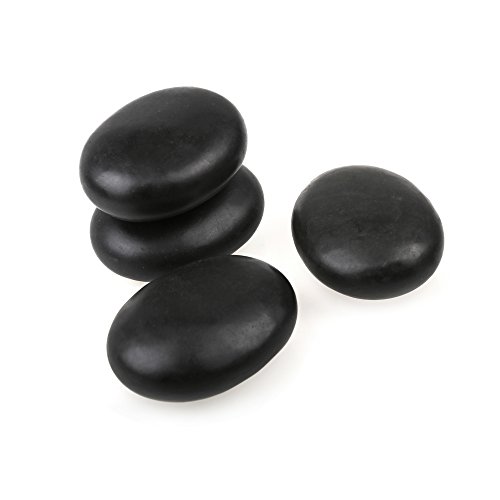 QYLHH 4 Pcs Hot Massage Stones Set Natural Basalt Warm Rocks Kit for Home Spa Massager