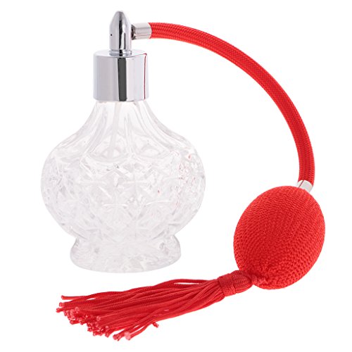 Botella de vidrio para perfume atomizador spray recargable rojo decoración hogar cuarto Gralara 8