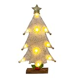 Ghzste Mini Kerstboom Met Verlichting Ornamenten Tafelblad Decoraties Nachtverlichting Batterij Werkt Tafel Kerstboom Lichten Leuke Vakantie Kerstboom Voor Thuiskantoor (A)