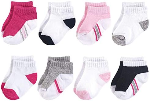 Hudson Baby baby-girls Cotton Rich Newborn and Terry Socks