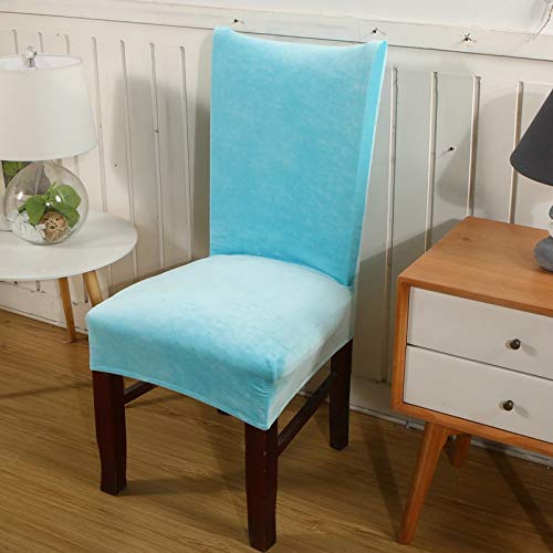 Housses de chaise de salle à manger extensibles bleu eau pour protection de bureau