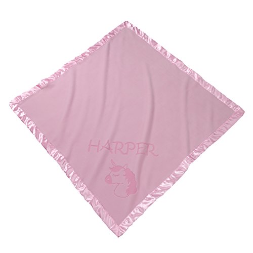 Custom Catch Personalized Unicorn Baby Blanket - Gift For Girl - Newborn Or Infant - Pink Or Blue (1 Line Of Text) #TOP4