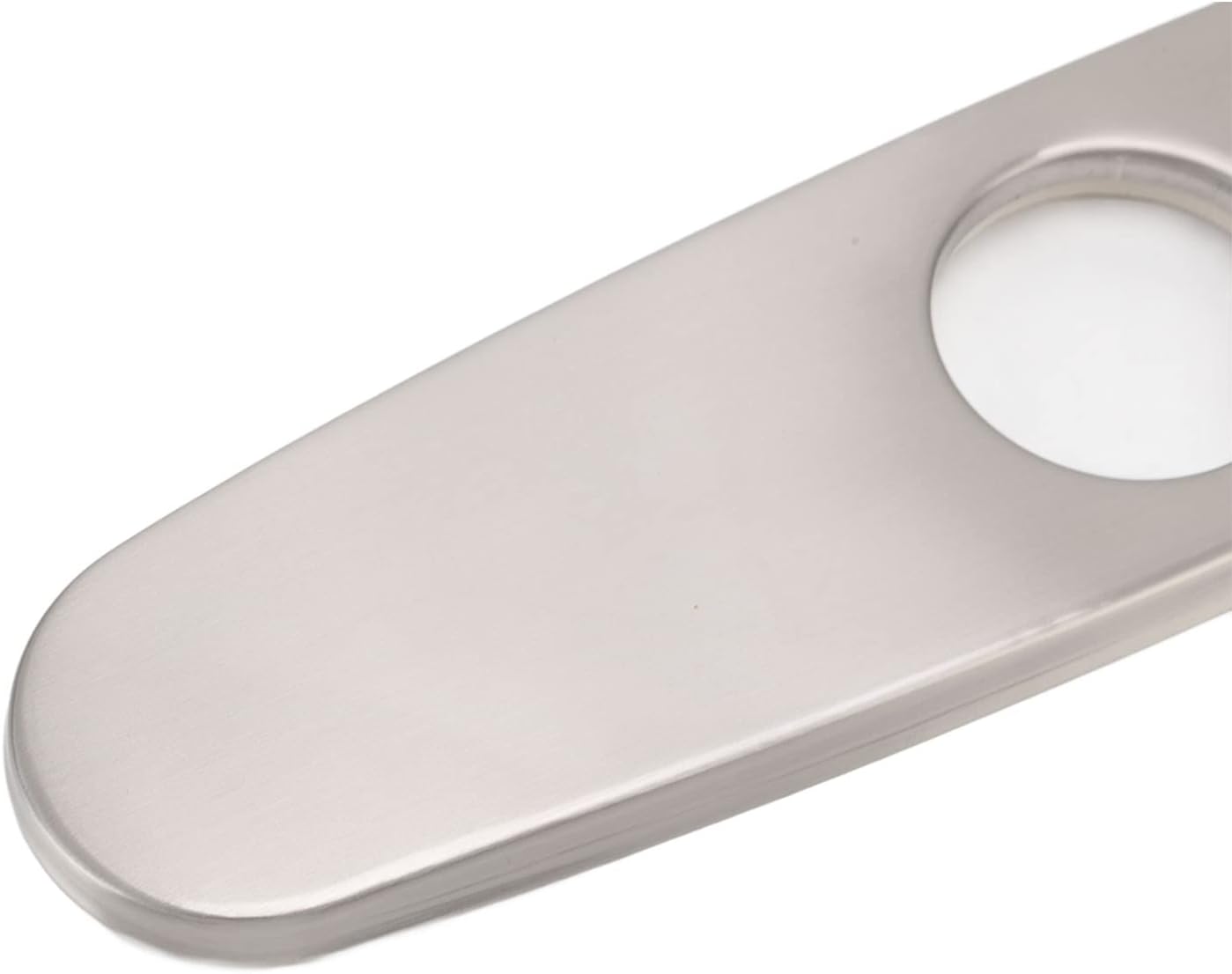 Sink Faucet Hole Cover Plate Deck Plate Escutcheon 10 Inch Oval Stainless Steel Brushed for 1 Hole or 3 Faucet for Kitchen Bathroom Sink Vanity