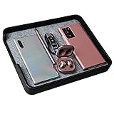 Ein 27 x 23 cm Catchall PU-Leder Valet Tray für Schlüssel, Geldbörsen und Handys