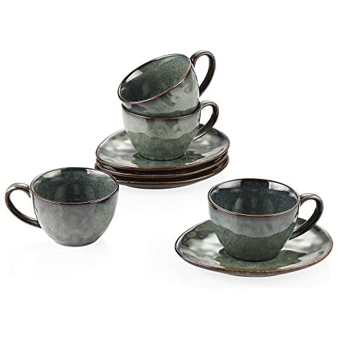 Kaffeeservice Steingut, vancasso STARRY 8 teiliges Kaffeeset Cover