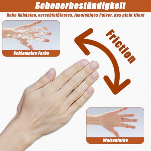 shile 500g Wandfarbe Ausbessern Grau,Wandreparaturroller Farbe,2 in 1 Wandreparatur RollbüRste,Wandreparatur Rollbürste mit Wandreparaturpaste für Küche,Schlafzimmer,Wohnzimmer und Spielzimmer