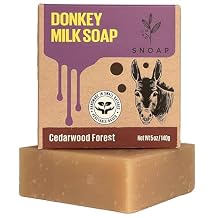 Cedarwood Forest Donkey Milk Soap Bar Cedarwood Scented, Handmade Natural Moisturizing Soap for Men, 5oz