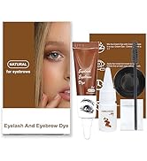 Eyelash &amp; Eyebrow Color Kit, Professional Lash &amp; Brow Color Kit for Natural Bushy Effects, Waterp...