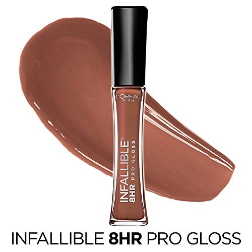 L'Oreal Paris Makeup Infallible 8 Hour Hydrating Lip Gloss, Barely Nude, 0.21 Fl Oz