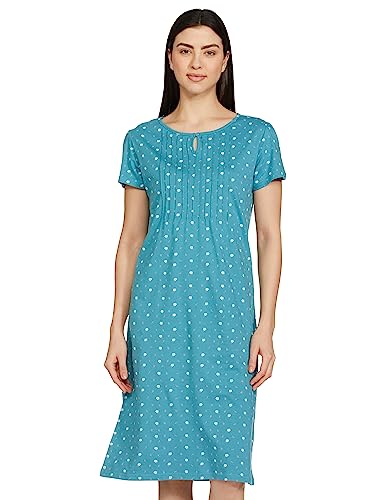 Image of Amazon Brand - Eden & Ivy Women's Cotton Knee Length Regular Fit Nighty